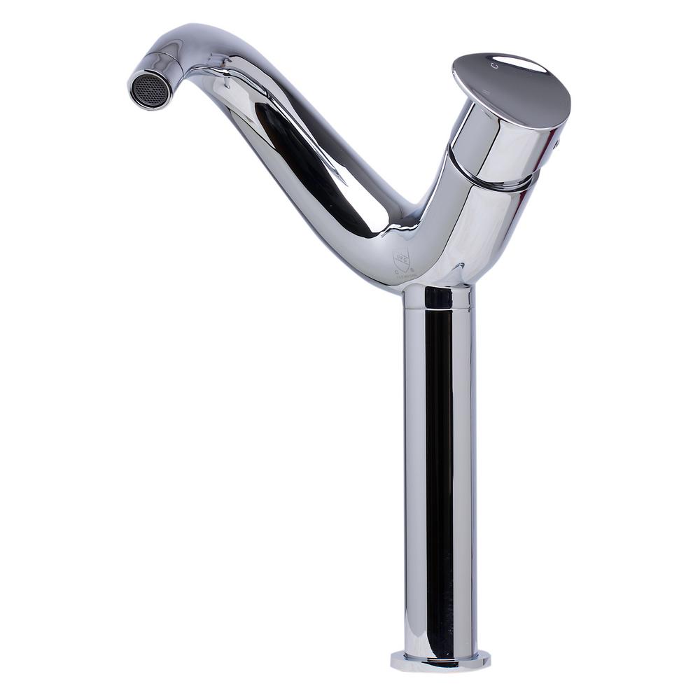 ALFI Tall Wave Polished Chrome Single Lever Bathroom Faucet, AB1570-PC
