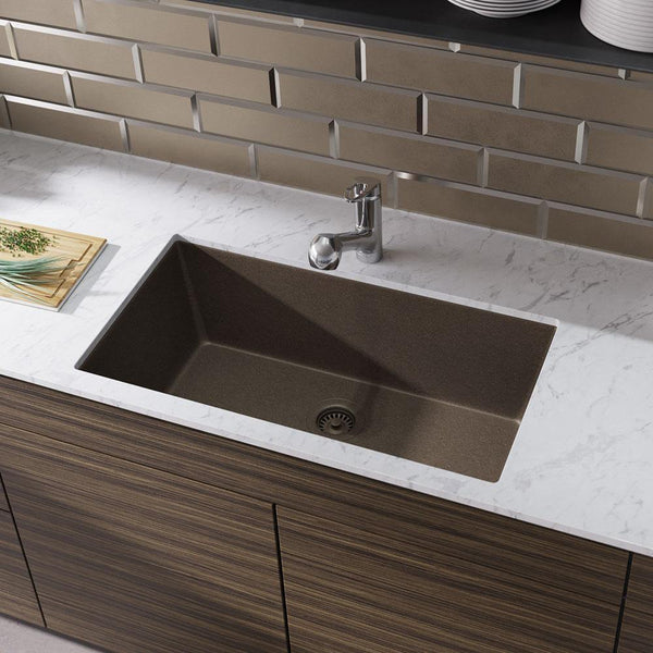 Rene 33 Composite Granite Kitchen Sink Umber R3 1006 Umb St Cgs