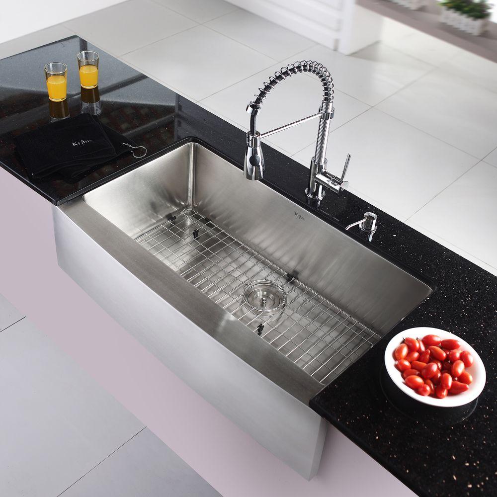 kitchen sink faucet with soap dispenser