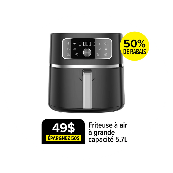 6QT Large Capacity Air Fryer for $49 Save $50 50% Off