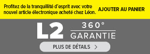 Enjoy Peace of Mind with your new electronics purchased from Leon's. Add in cart. L2 Platinum Coverage. More Details.