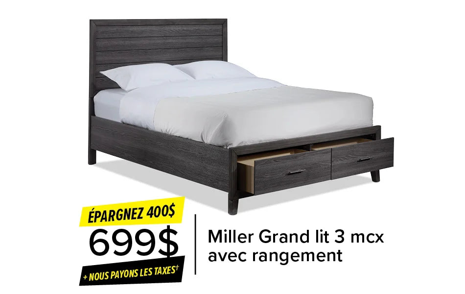 Miller 3-Piece Queen Bed Save $400 $699 Plus Save The Tax