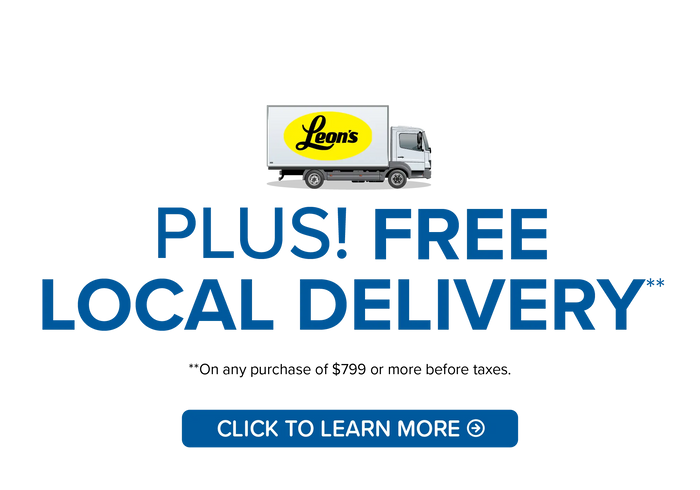 Leon's truck. Plus! Free Local Delivery. Click to learn more.