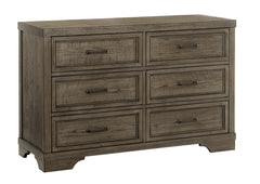 Foundry 6-Drawer Dresser - Brushed Pewter