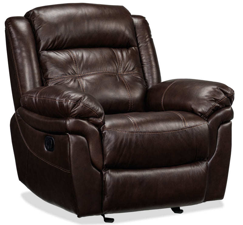 Cooper Leather Recliner Brown Leon's