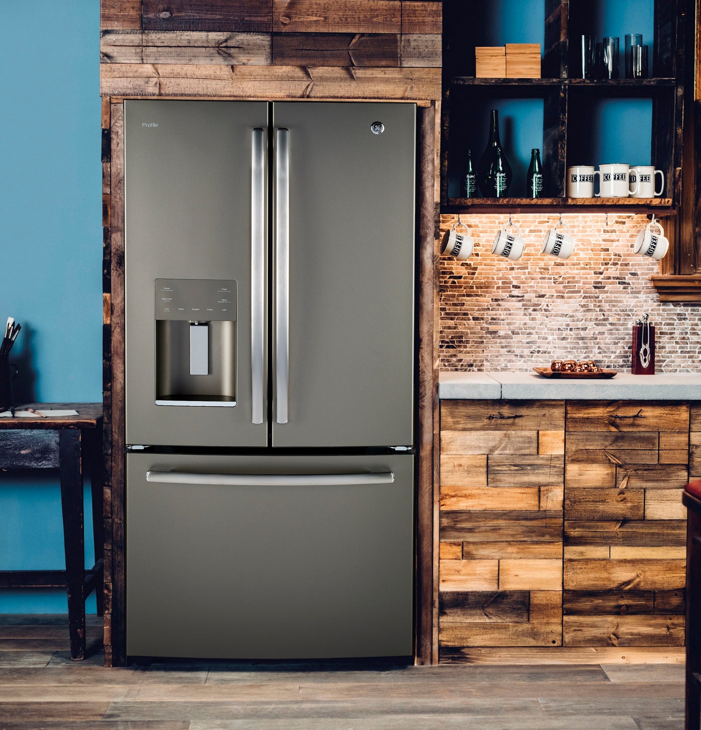 GE Profile Slate French Door Refrigerator 23 8 Cu Ft PFE24HMLKES   15524157 Lifestyle 1400x 