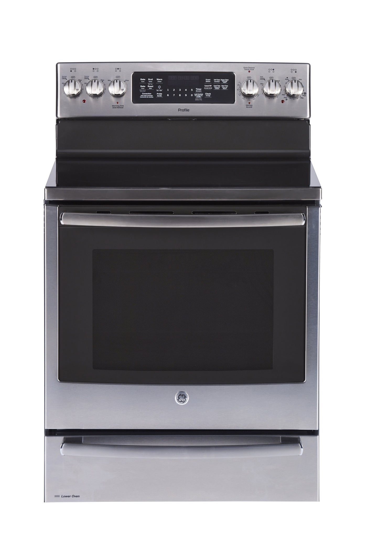 Ge Profile Stainless Steel Freestanding Electric Range 7 2 Cu Ft