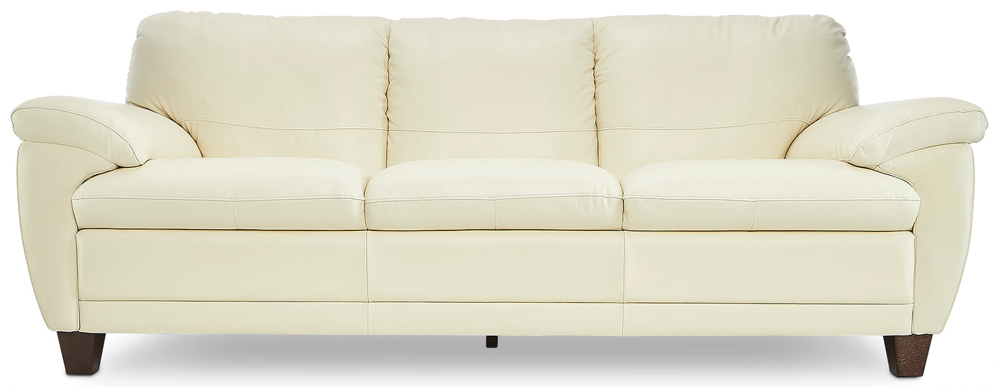 eurostyle leonardo leather sofa