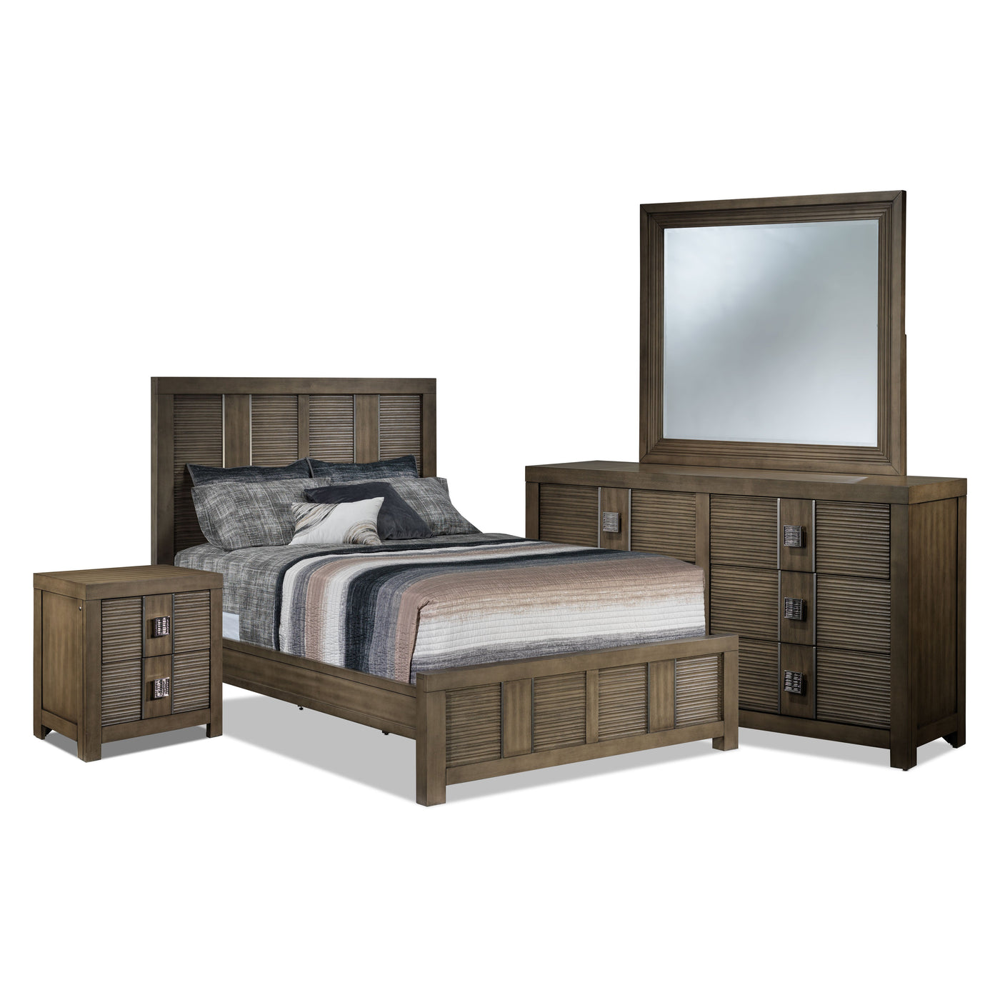 Salon 5 Piece King Bedroom Set Sable