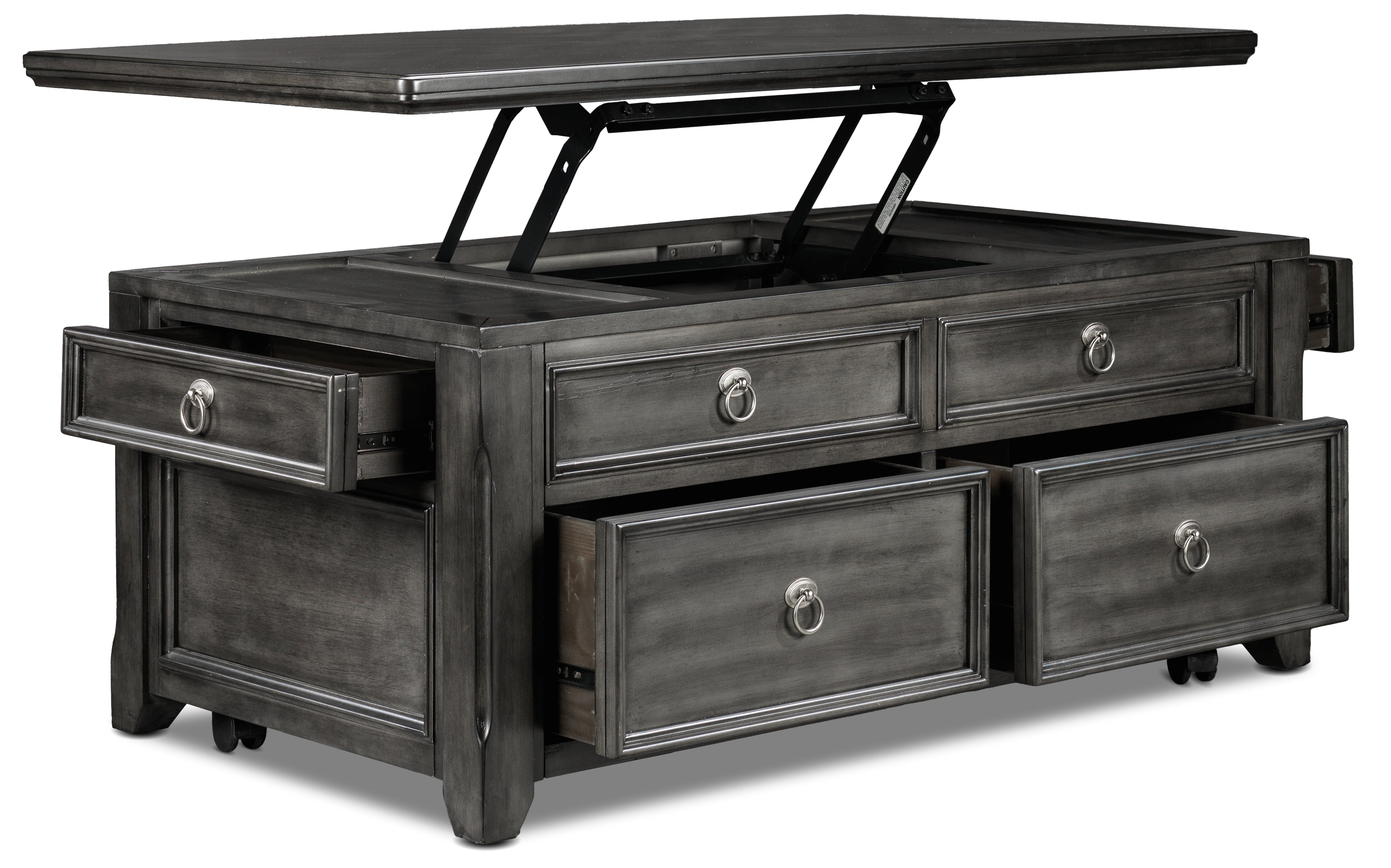 Turner Lift Top Coffee Table Grey Leons