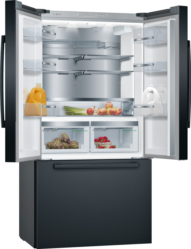 bosch black stainless steel refrigerator