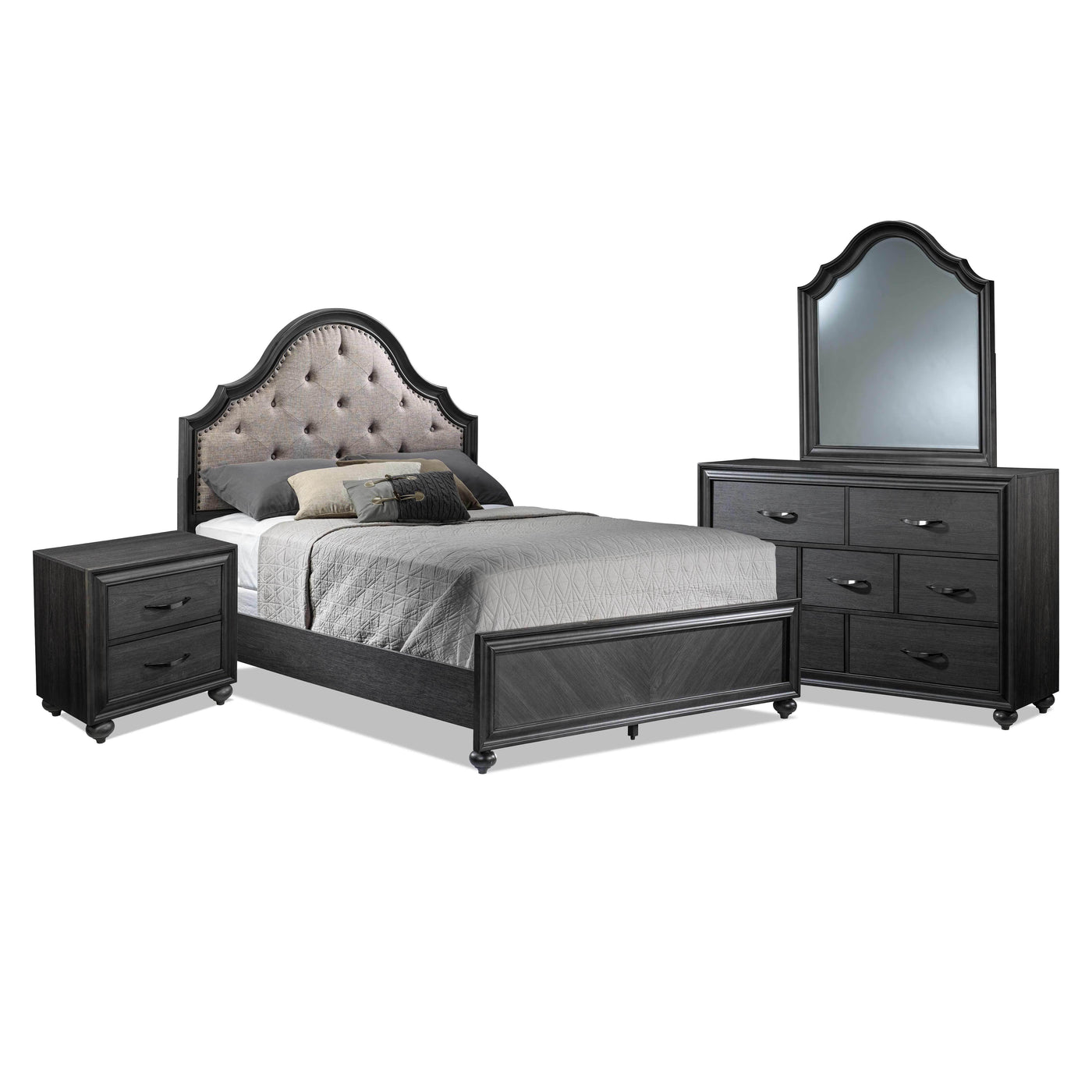 Spencer 5 Piece Queen Bedroom Set Grey