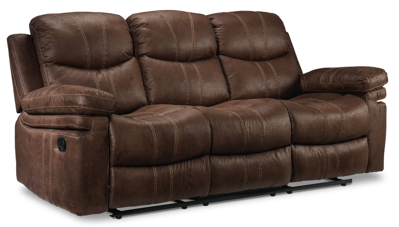 brown reclining sofa