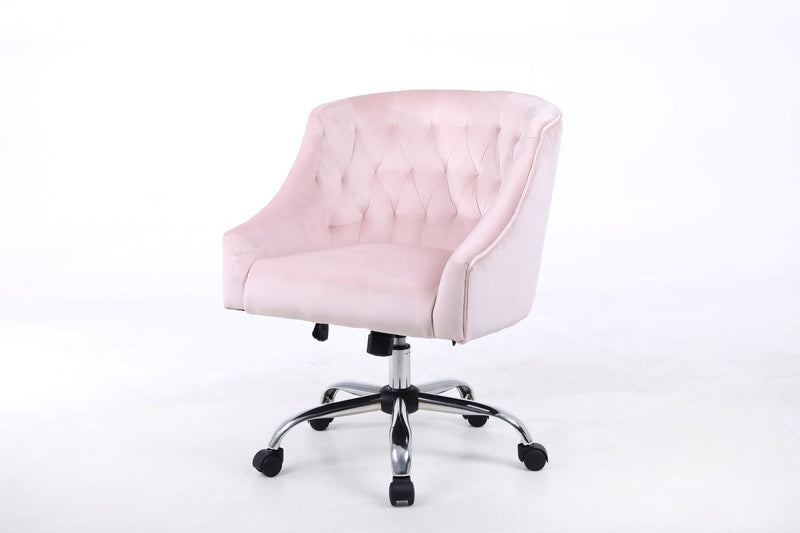 Ella Rolling Office Chair - Pink | Leon's