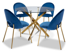 Winston Porter Ensemble de salle à manger de cuisine 9 pièces Aimslee - 8  chaises Parson de cuisine et 1 plateau de table rectangulaire moderne en  ciment avec dossier capitonné - Finition noire brossée - Wayfair Canada