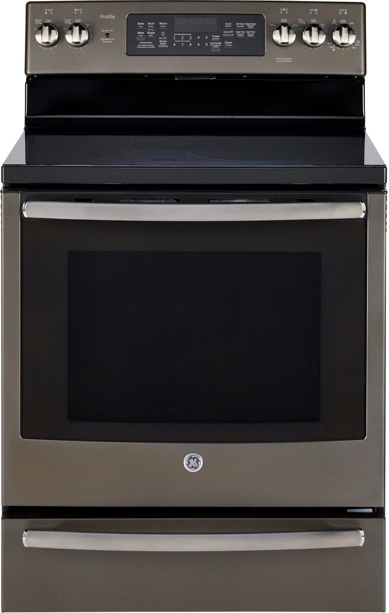 GE Profile Slate Freestanding Electric True Convection Range (6.2 Cu