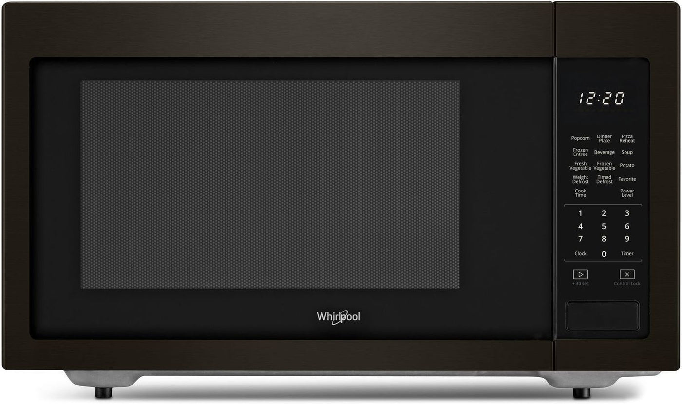 Whirlpool Black Stainless Steel Countertop Microwave 1 6 Cu Ft