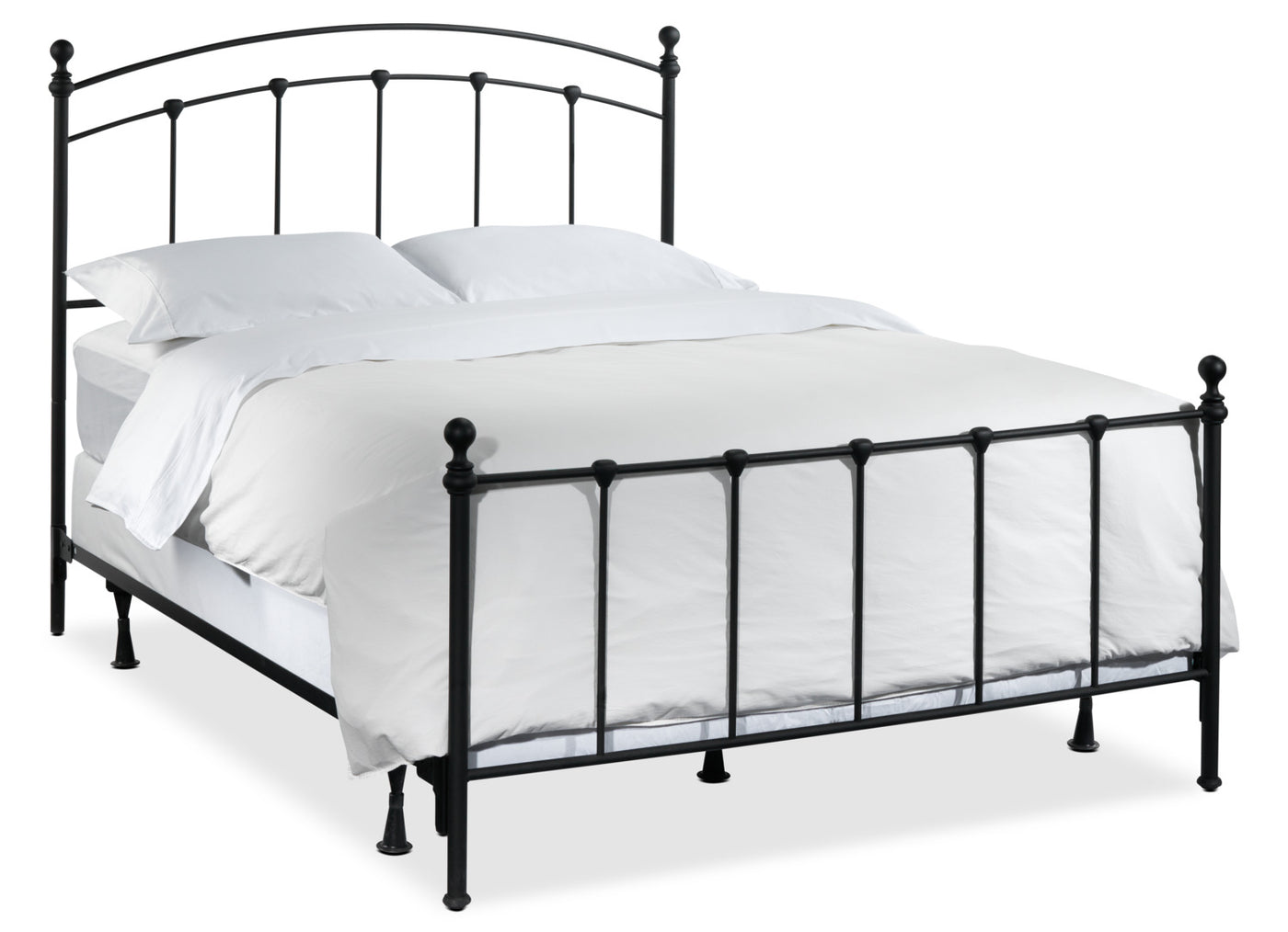 black rod iron bed frame