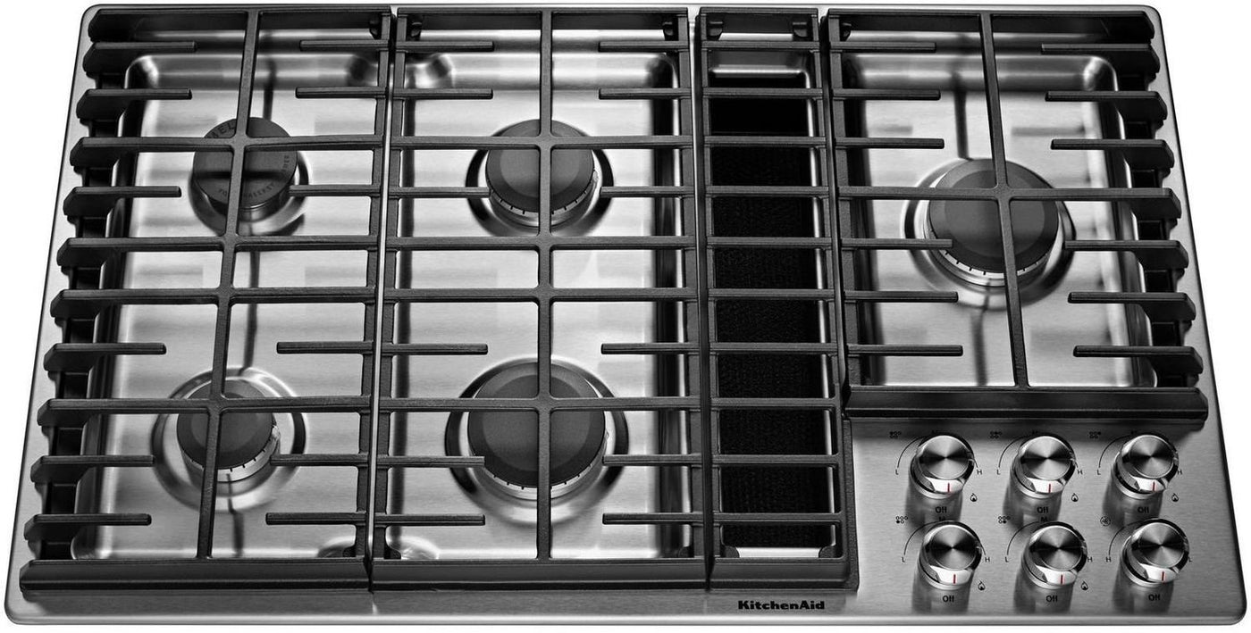 Kitchenaid Stainless Steel 36 Gas Downdraft Cooktop Kcgd506gss