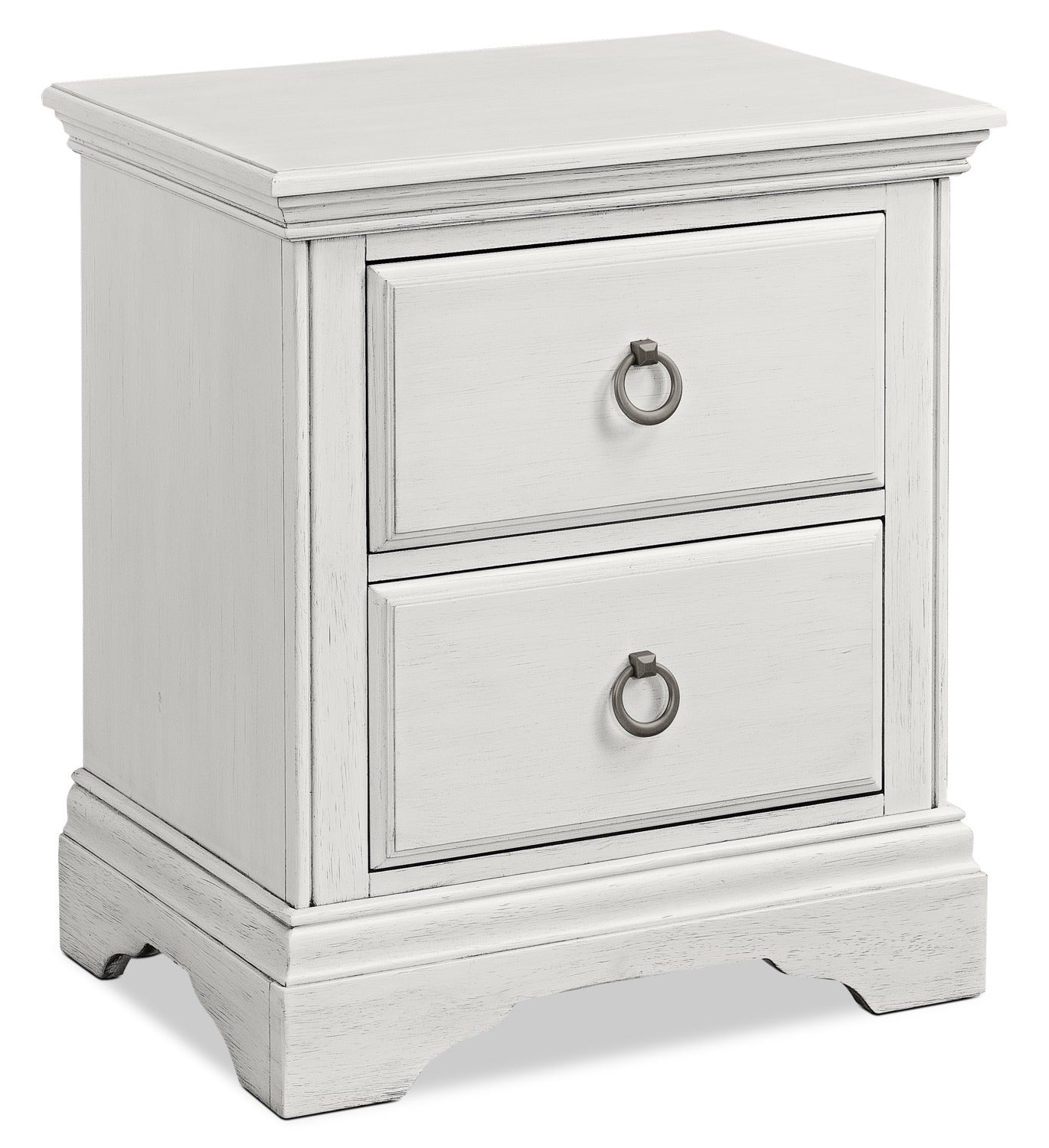 white nursery end table