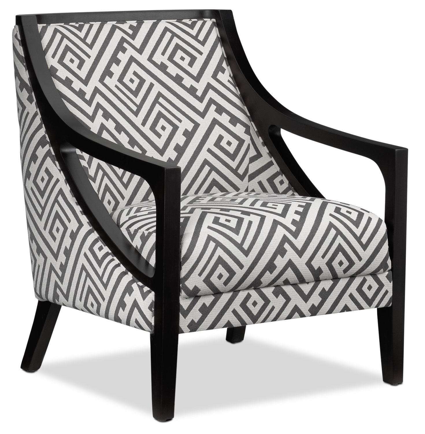 Rowena Accent Chair White And Grey Leons