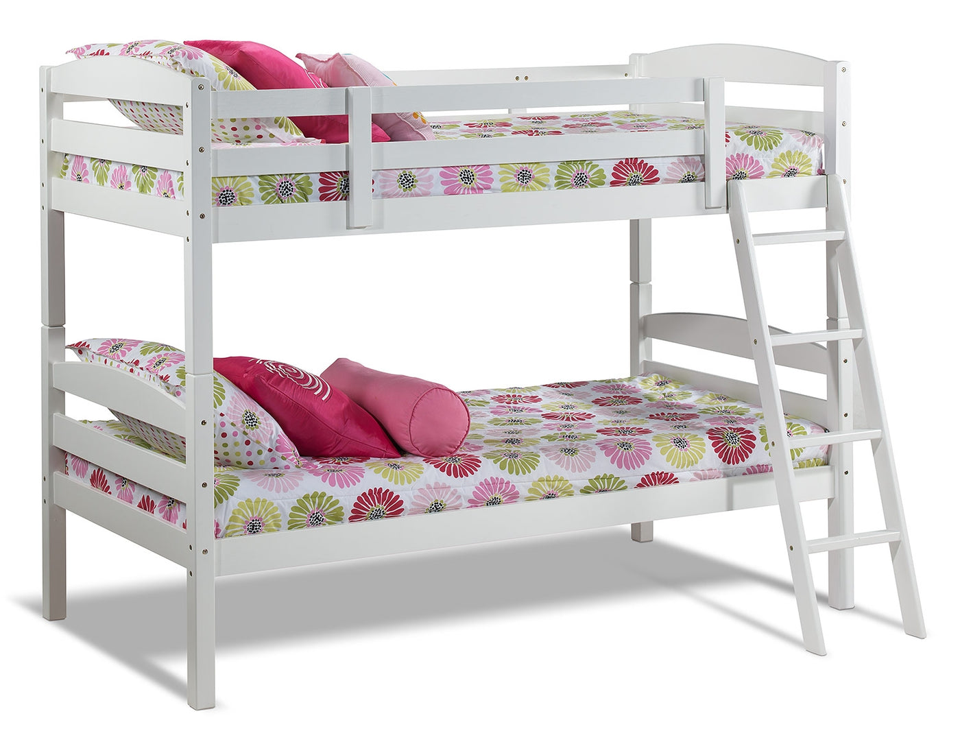 solid white bunk beds