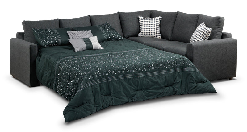 Athina Sectionnel 2 mcx avec sofa-lit grand à gauche - anthracite