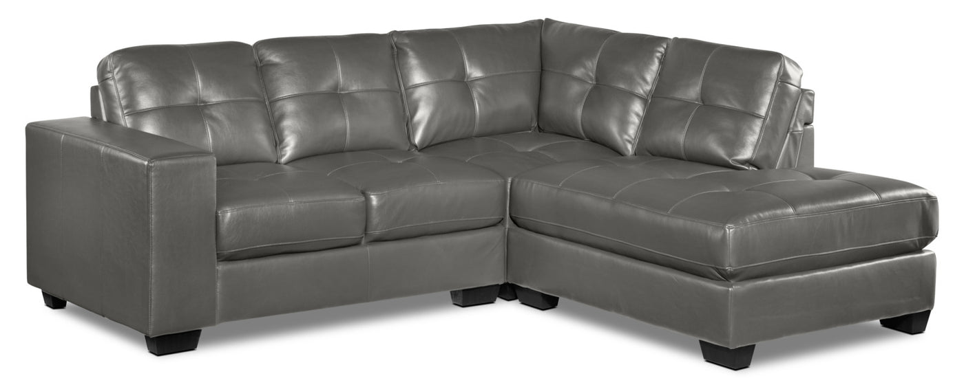 Meldrid 3 Piece Sectional With Right Facing Chaise Dark Grey