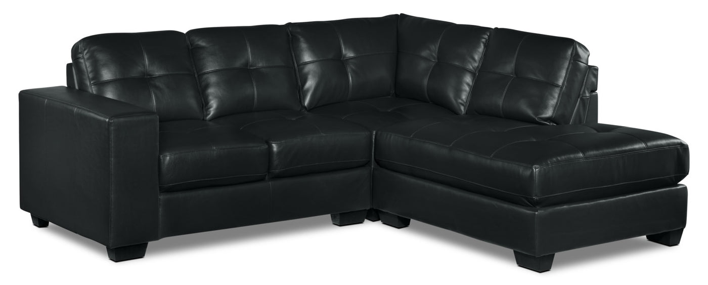 Meldrid 3 Piece Sectional With Right Facing Chaise Black