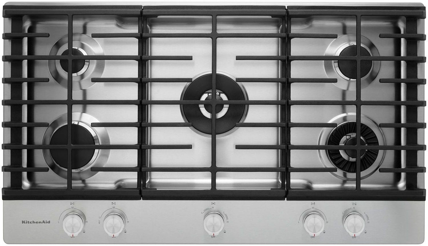 Kitchenaid Stainless Steel 36 Gas Cooktop Kcgs956ess Leon S