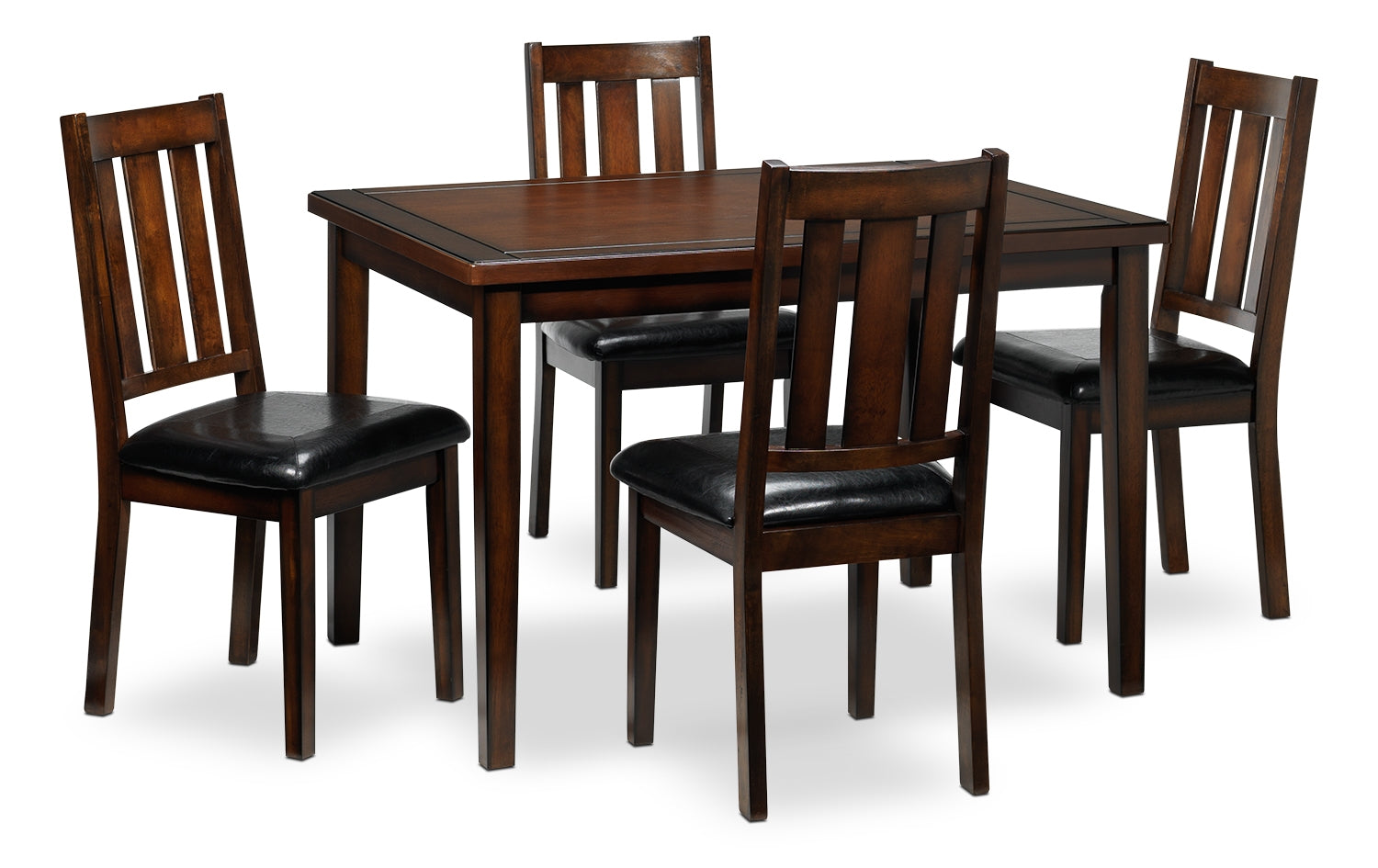 Boyd 5 Piece Dinette Set Dark Brown Cherry Leon S