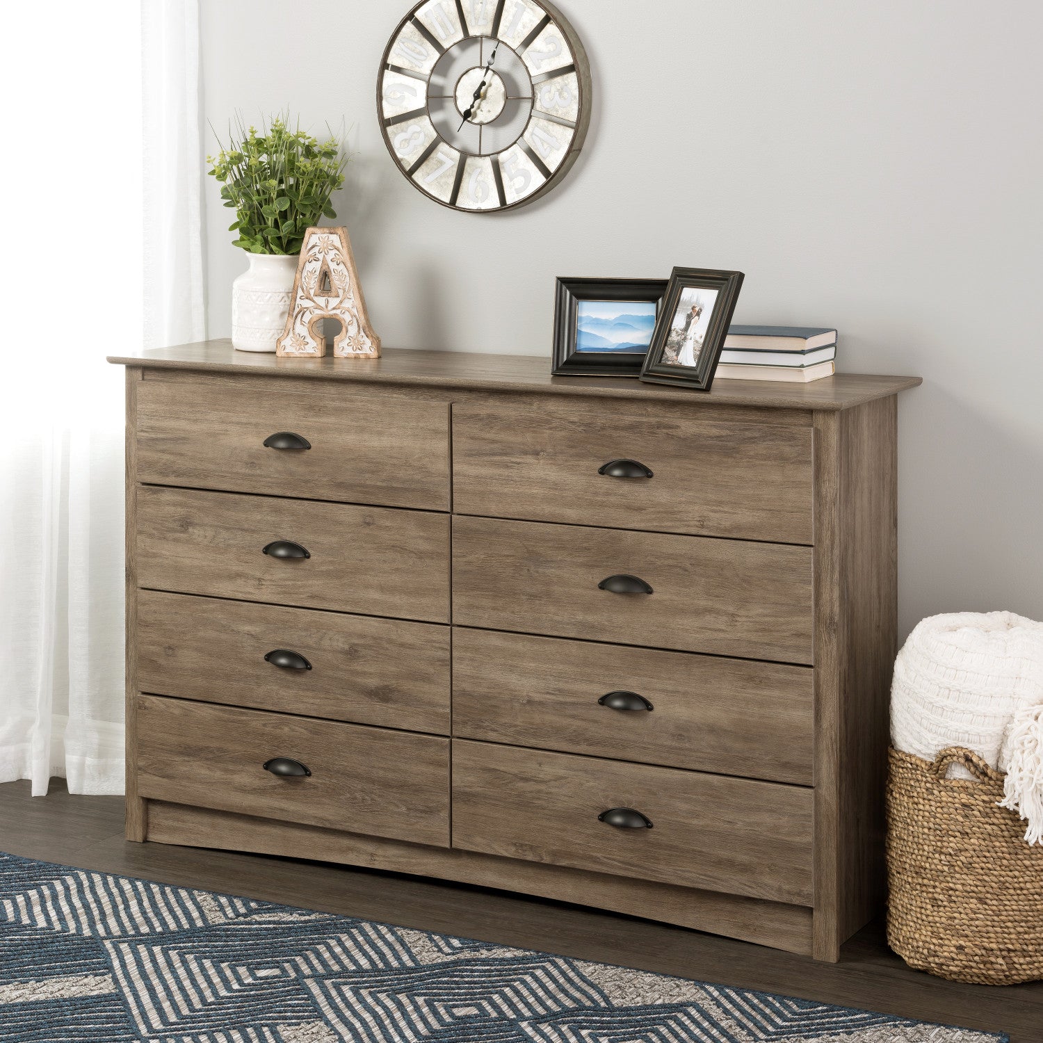 Drifted Grey Salt Spring 8 - Drawer Dresser