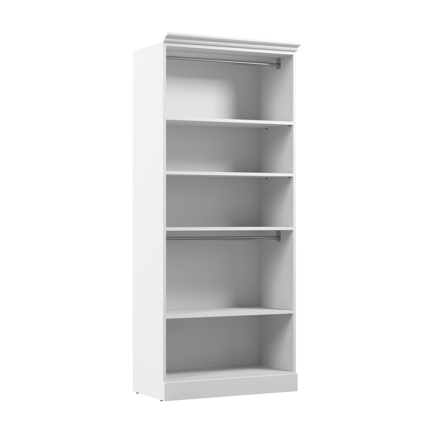 Bestar's 36 - Inch White Versatile Closet Organizer for Optimal Storage