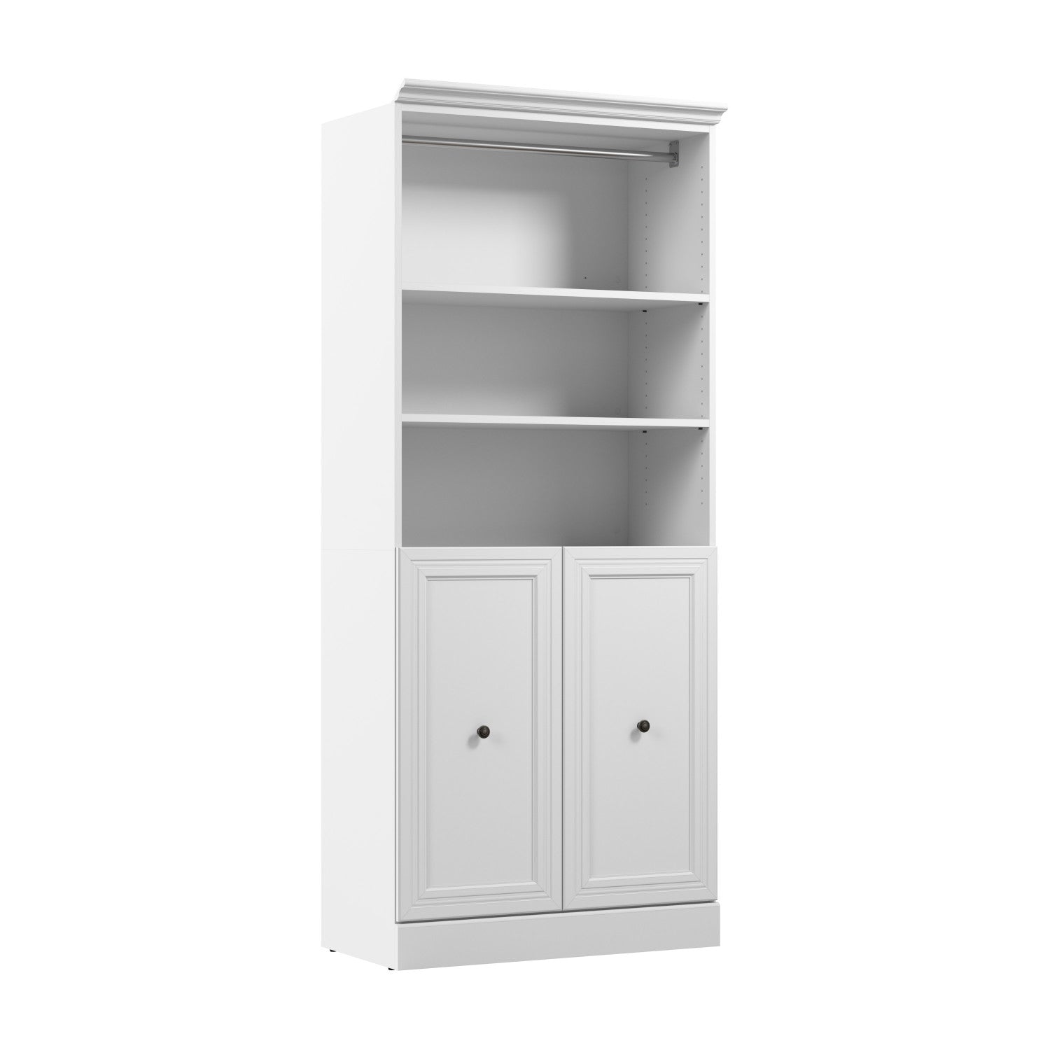 Bestar's 36-inch White Versatile Closet Organizer with Doors