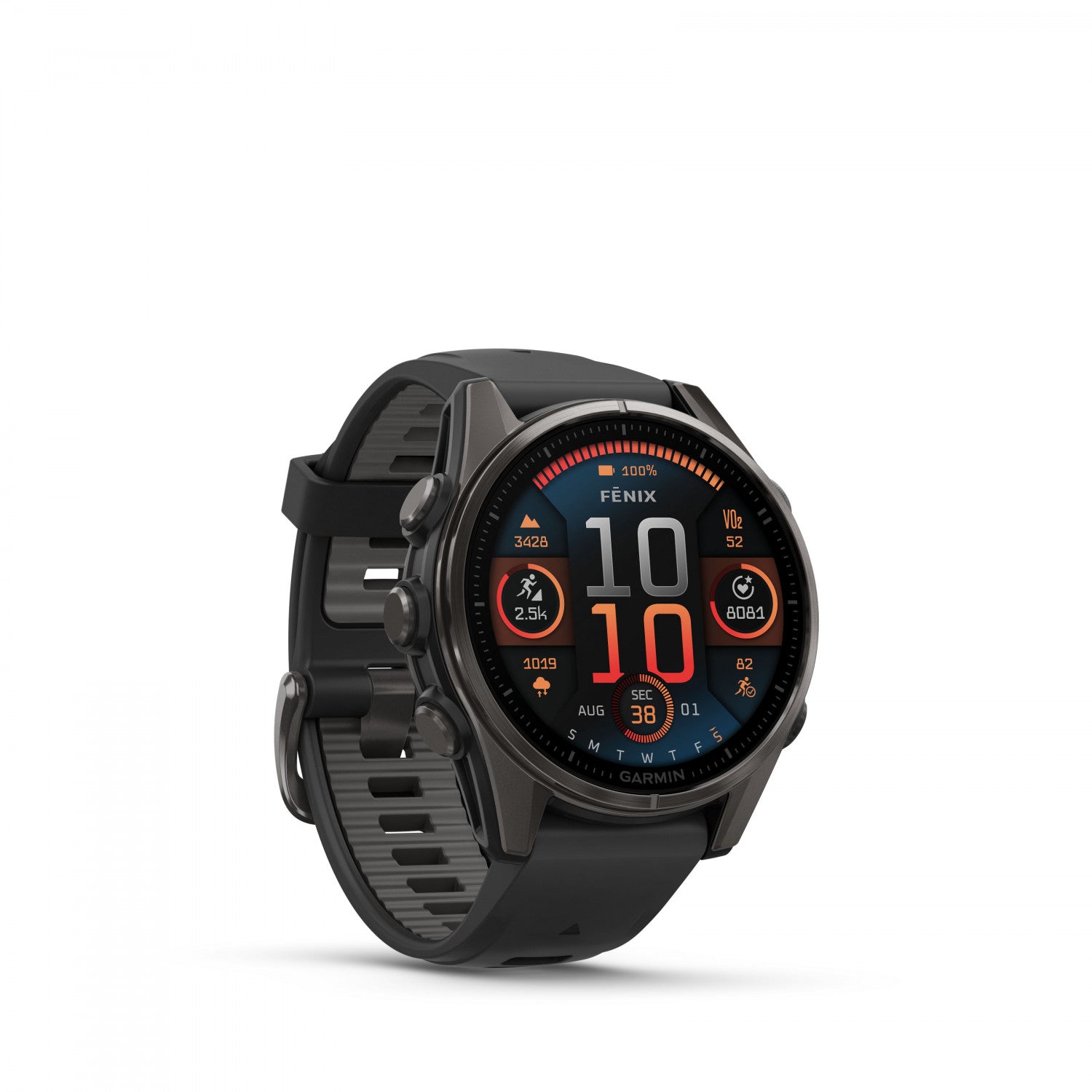 Garmin Fēnix 8 43mm Sapphire AMOLED Smartwatch with GPS, Compass, Gyroscope, and Barometric Altimeter