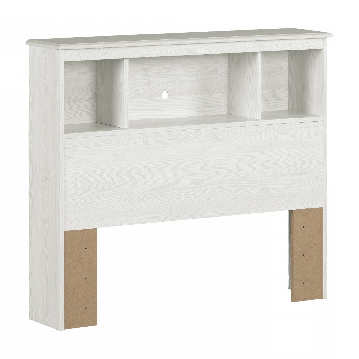 Summer White Pine Twin Breeze Bookcase Headboard with Storage