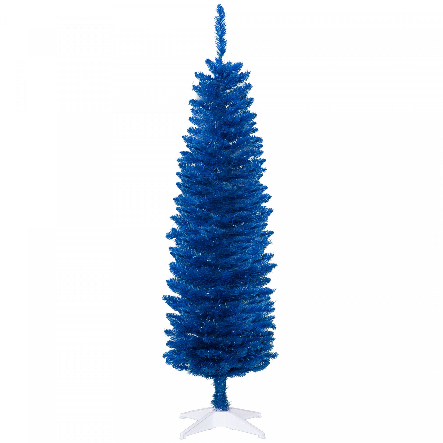 Homcom Deep Blue Artificial Pencil Christmas Tree - 5ft Tall
