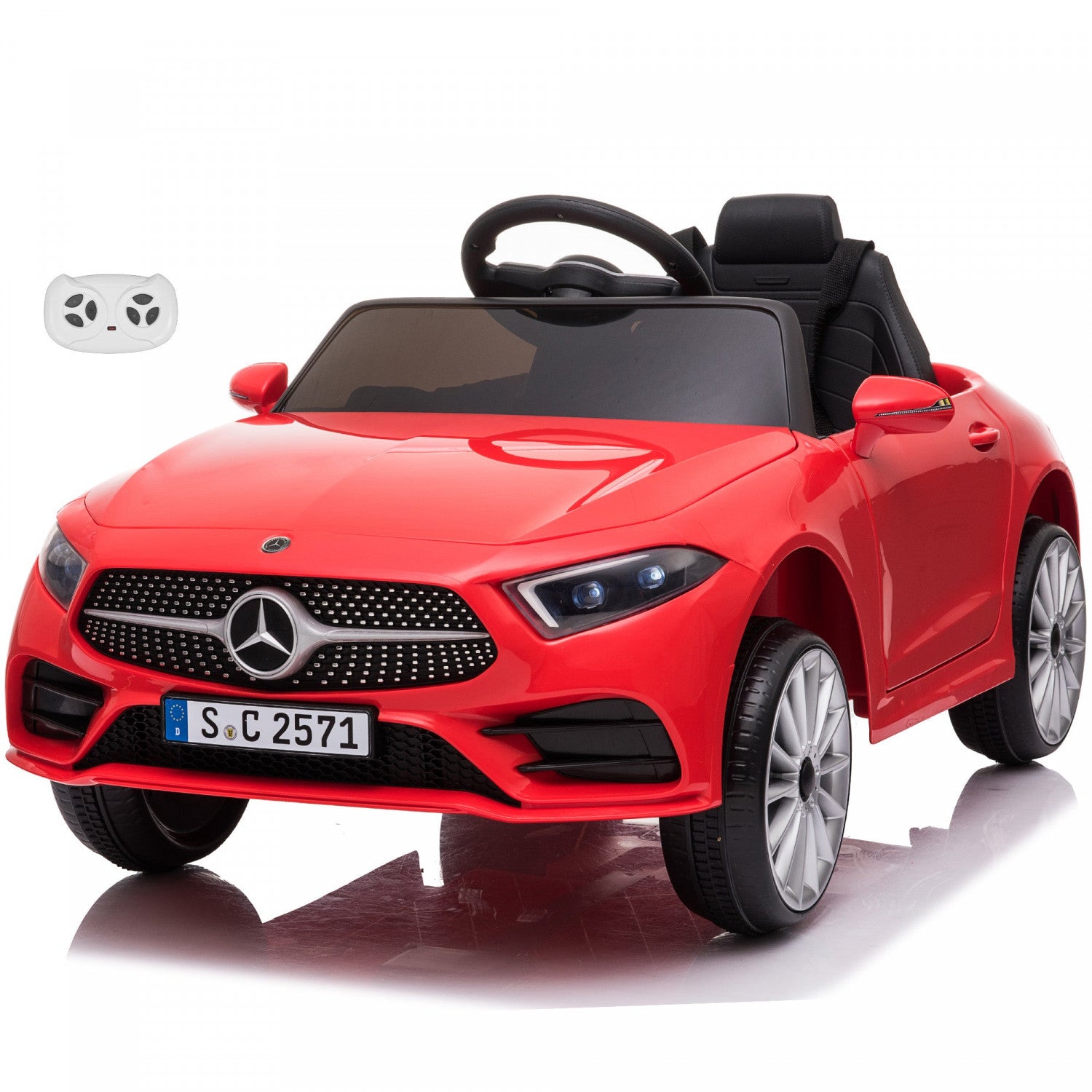 12V Powered Mercedes Benz Cls350 Ride-On Car for Kids with Remote Control, LED Lights, and Music - Ideal for Youngsters on the Move