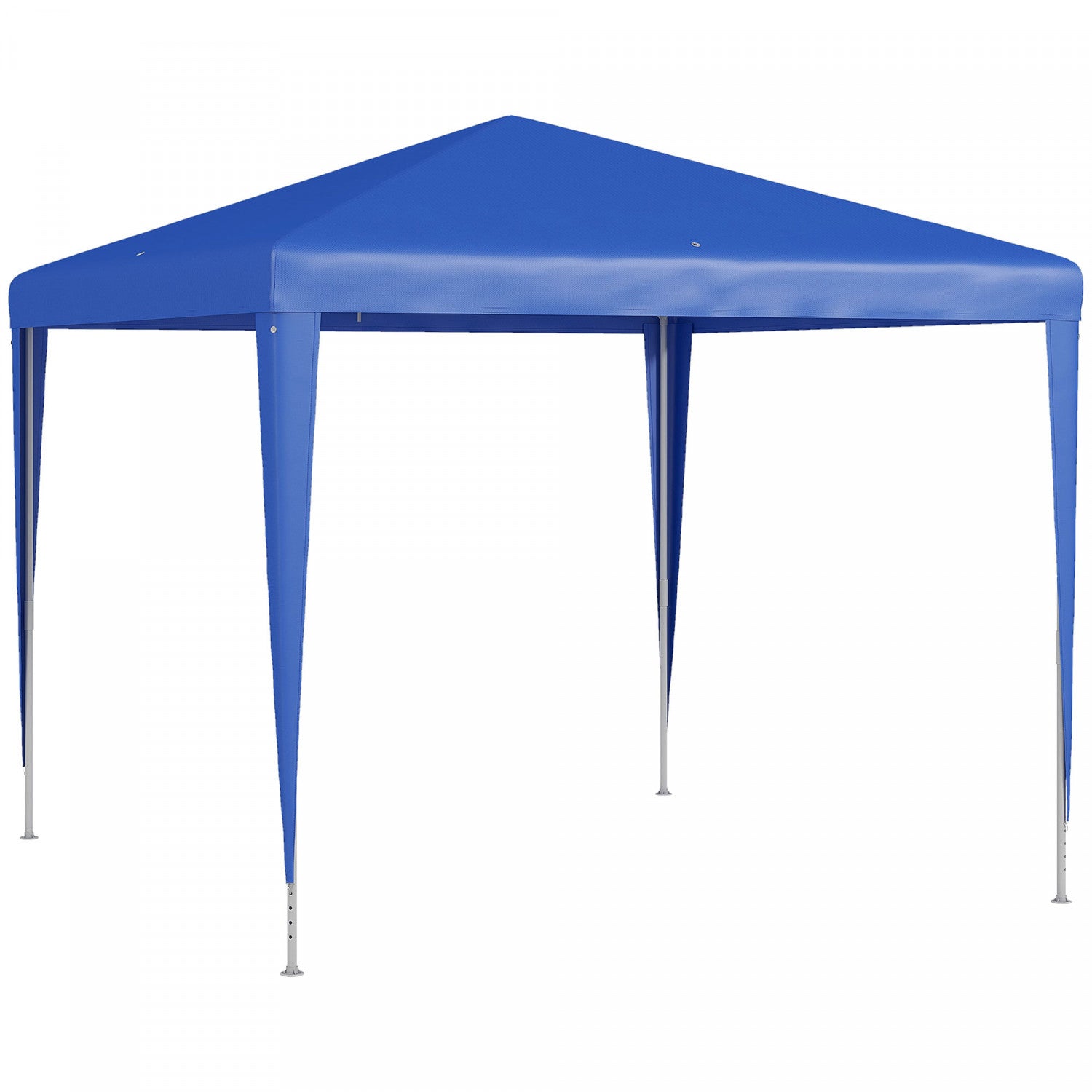 Outsunny 9' X 9' Portable Party Tent Gazebo Canopy for Weddings, Outdoor Parties and Sunshade with Decor - Blue