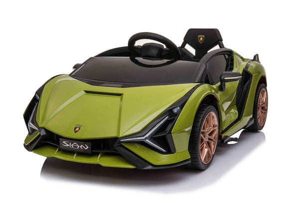 12V Powered Lamborghini Sian Fkp 37 Ride-On Car for Kids with Scissor Doors and Remote Control - Licensed