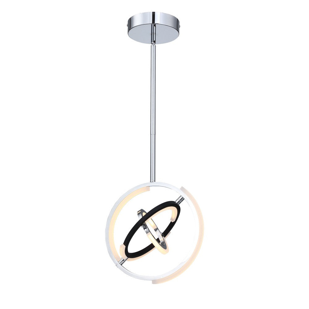 13" Polished Nickel Integrated LED Pendant from the Trilogy Collection - Luminaire