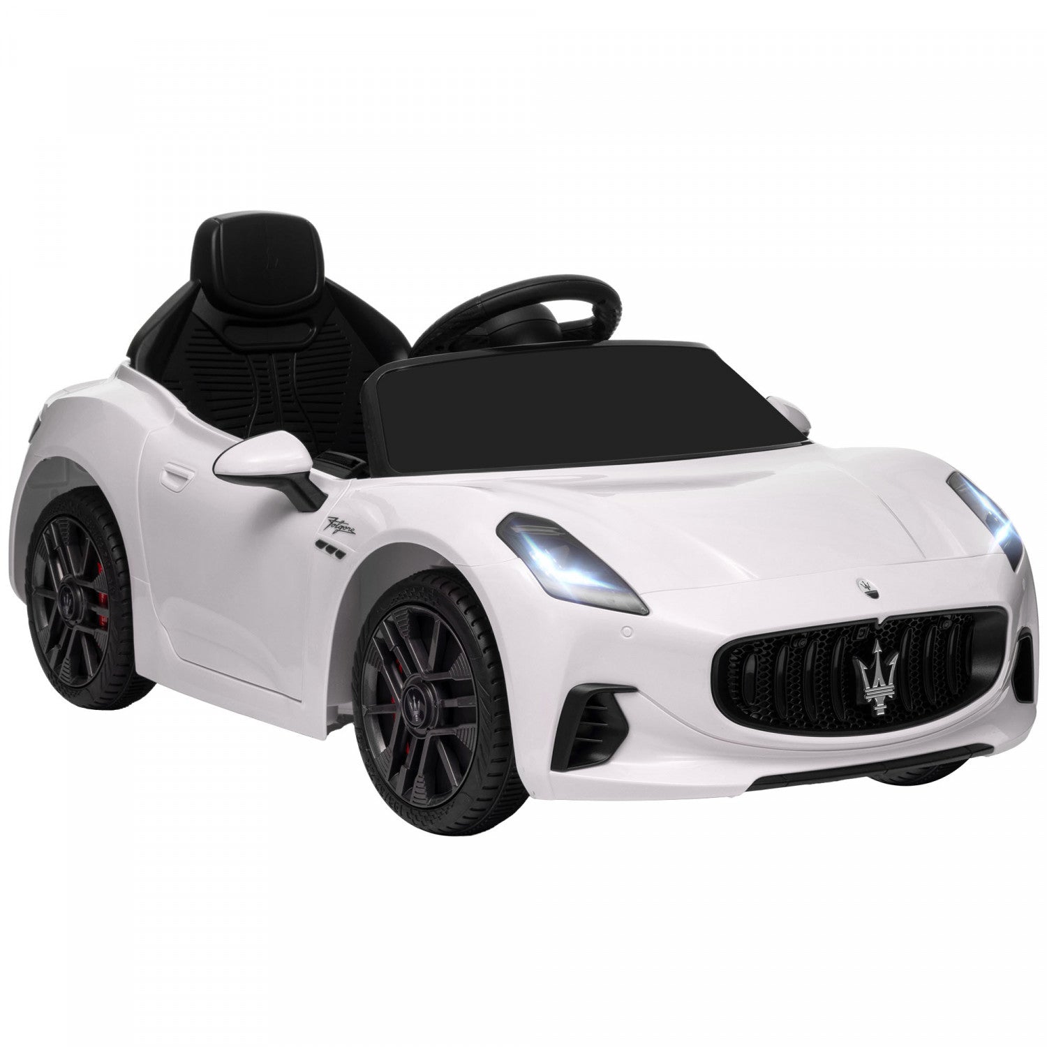 12V Licensed Maserati Gran Turismo Battery-Powered Electric Ride-On Car for Kids by Qaba