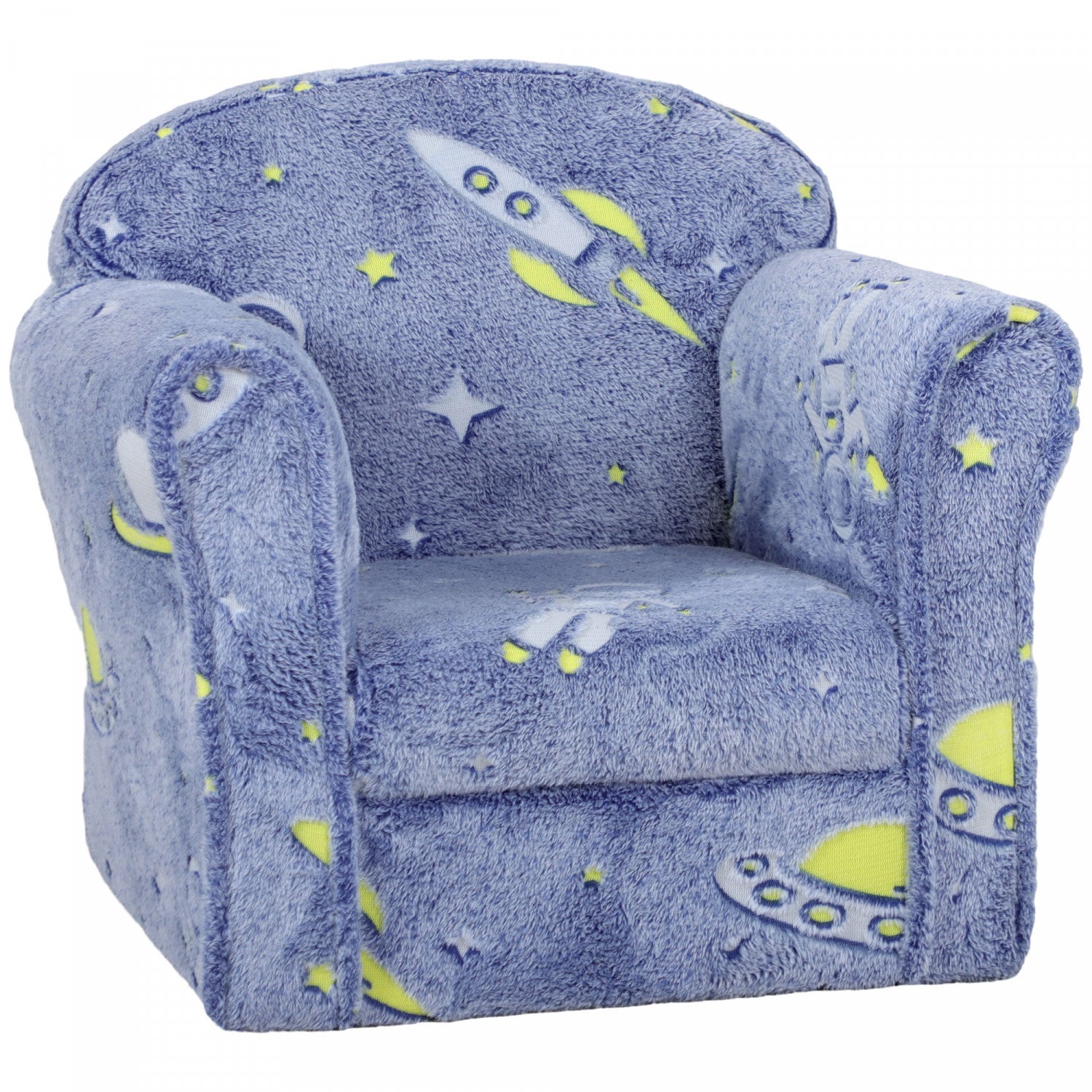 Qaba 18 - 36 Month Kids Sofa with Luminous Universe Design, Wooden Frame - Toddler Chair