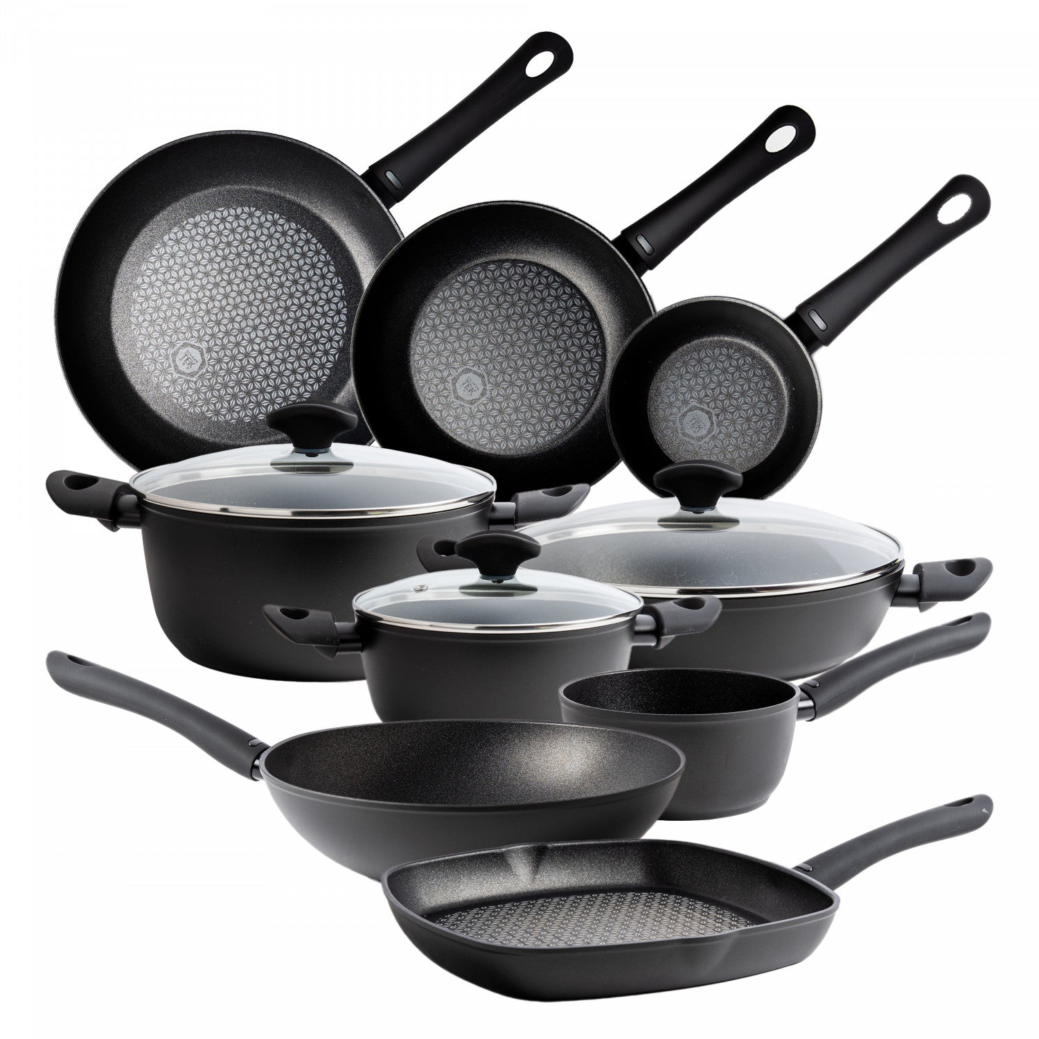 12-Piece Arimi Diamante Italian Cookware Set - Exquisite Batterie De Cuisine Italienne