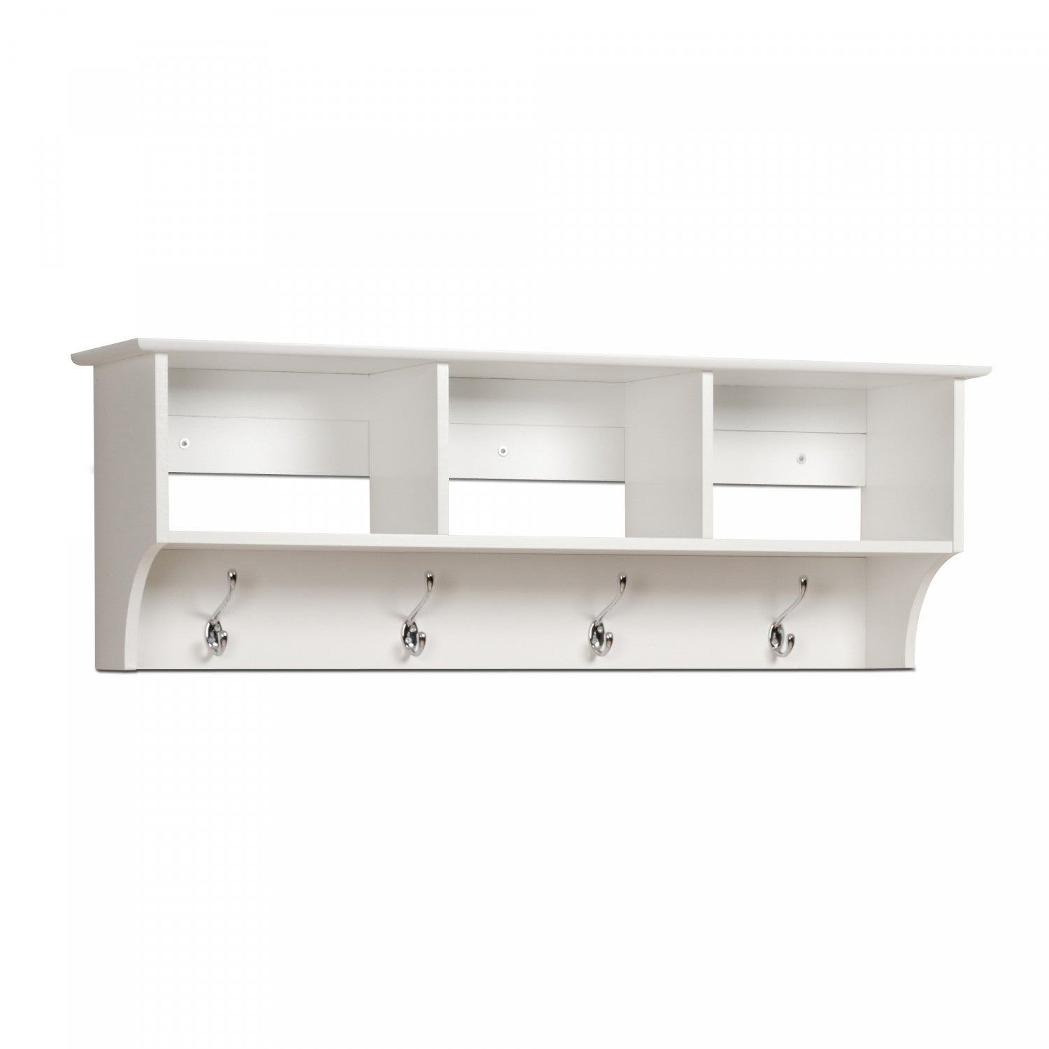 White 48-Inch Hanging Entryway Shelf - Ideal for Your Home's Foyer