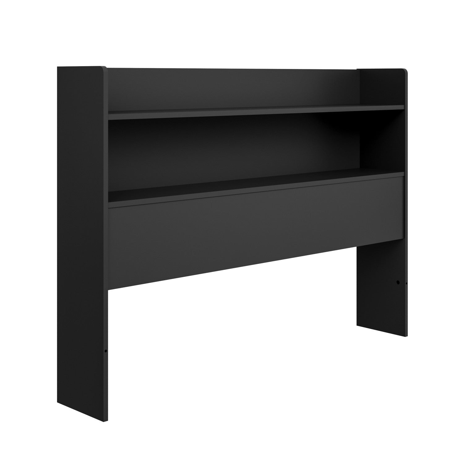 Nordika Hunter Bookcase Full Headboard in Black: A Stylish and Functional Bedroom Piece