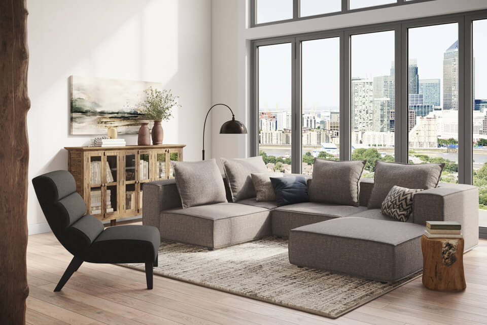 Sofa sectionnel modulaire Brooklyn 5 pièces