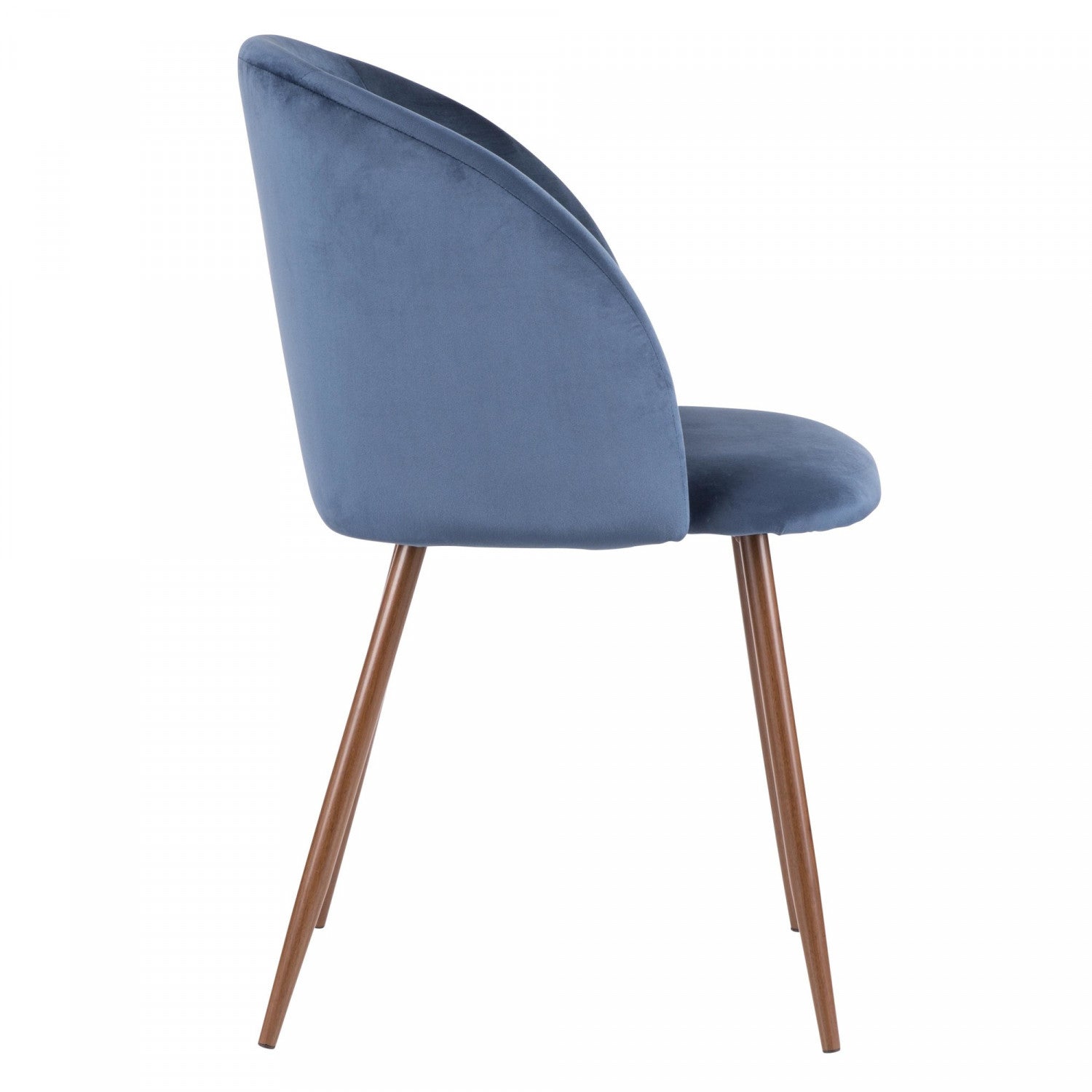 Contemporary LumiSourceFran Blue Velvet Dining Chairs - Set of 2