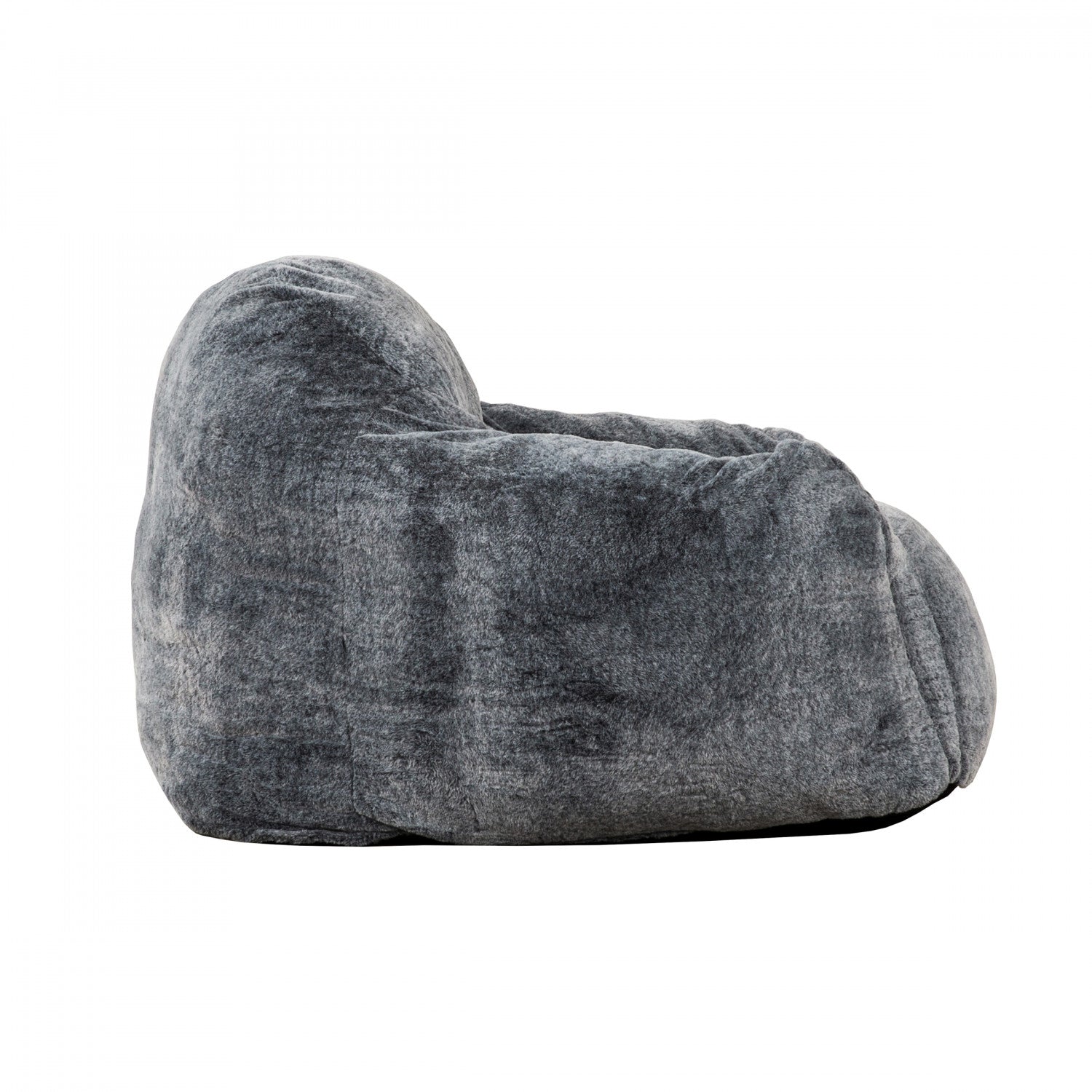 Sealy Tore Blue Faux Fur Bean Bag Chair with High - Density Memory Foam