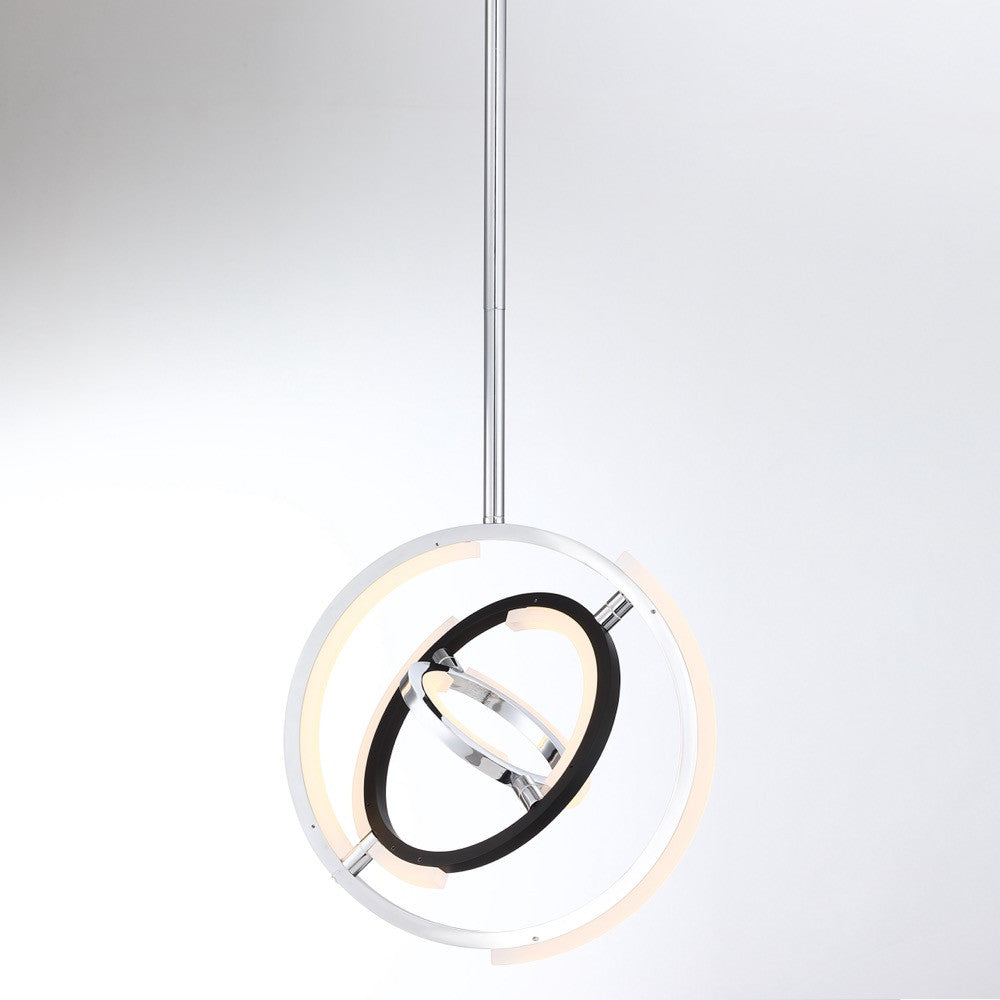 13" Polished Nickel Integrated LED Pendant from the Trilogy Collection - Luminaire